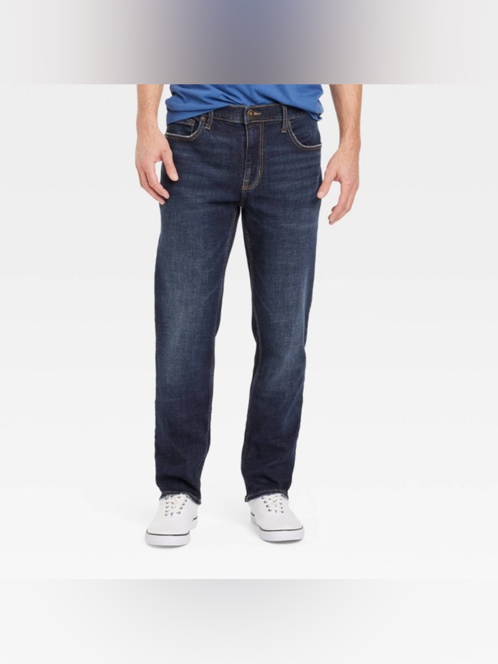 NEW - 40x30 Goodfellow & Co Men's Straight Dark Classic Blue Jeans